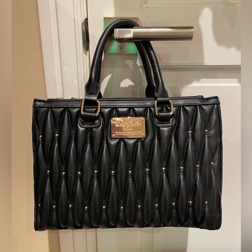 Bebe Black Quilted Handbag